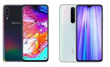مقایسه گلکسی A70 سامسونگ با Redmi Note 8 Pro شیائومی