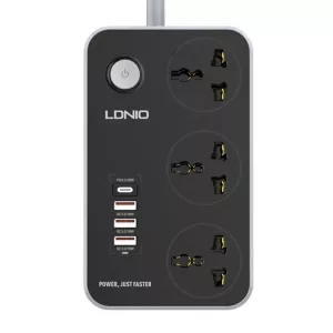 چندراهی برق SC3412 20W USB-C PD 3 PORT QC3.0 الدینیو