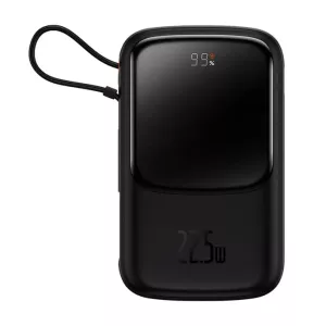 پاوربانک Qpow Pro Digital Display Type-C باسئوس ظرفیت 10000 میلی آمپرساعت توان 22.5 وات