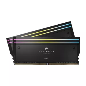 رم کامپیوتر Dominator Titanium RGB DDR5 کورسیر 32GB دوکاناله CL32 فرکانس 6600MHz
