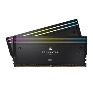رم کامپیوتر Dominator Titanium RGB کورسیر دو کاناله 64GB فرکانس 6600MHz