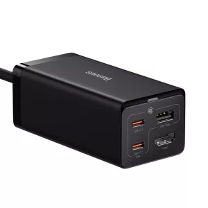 شارژر رومیزی GaN5 Pro 1U+2C+HDMI بیسوس 67 وات طول 1.5 متر + کابل 1 متری تایپ سی