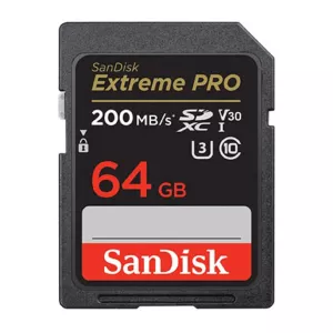 کارت حافظه Extreme PRO SDXC V30 UHS-I U3 C10 200MB/s سن دیسک ظرفیت 64 گیگابایت