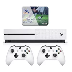 کنسول مایکروسافت Xbox One S ظرفیت 1 ترابایت با 2 دو دسته و 20 بازی