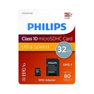 کارت حافظه میکرو اس دی فیلیپس C10 ظرفیت 32 گیگابایت