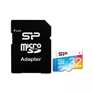 کارت حافظه microSDHC سیلیکون پاور مدل Color Elite کلاس 10 استاندارد UHS-I U1 سرعت 85MBps همراه با آداپتور SD ظرفیت 32 گیگابایت