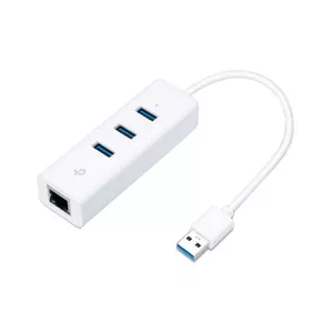 هاب USB 3.0 سه پورت و کارت شبکه تی پی لینک UE330