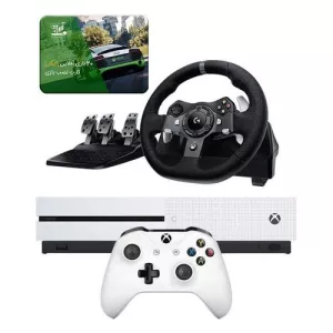 کنسول مایکروسافت Xbox One S ظرفیت 1 ترابایت به همراه فرمان لاجیتک و 20 بازی